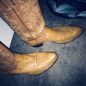 Vintage Justin Python western boots